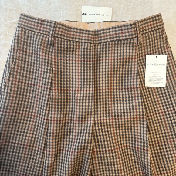 Dries Van Noten - Check Wool Wide-leg Porter Pants [BNWT] - Picture 8 of 14